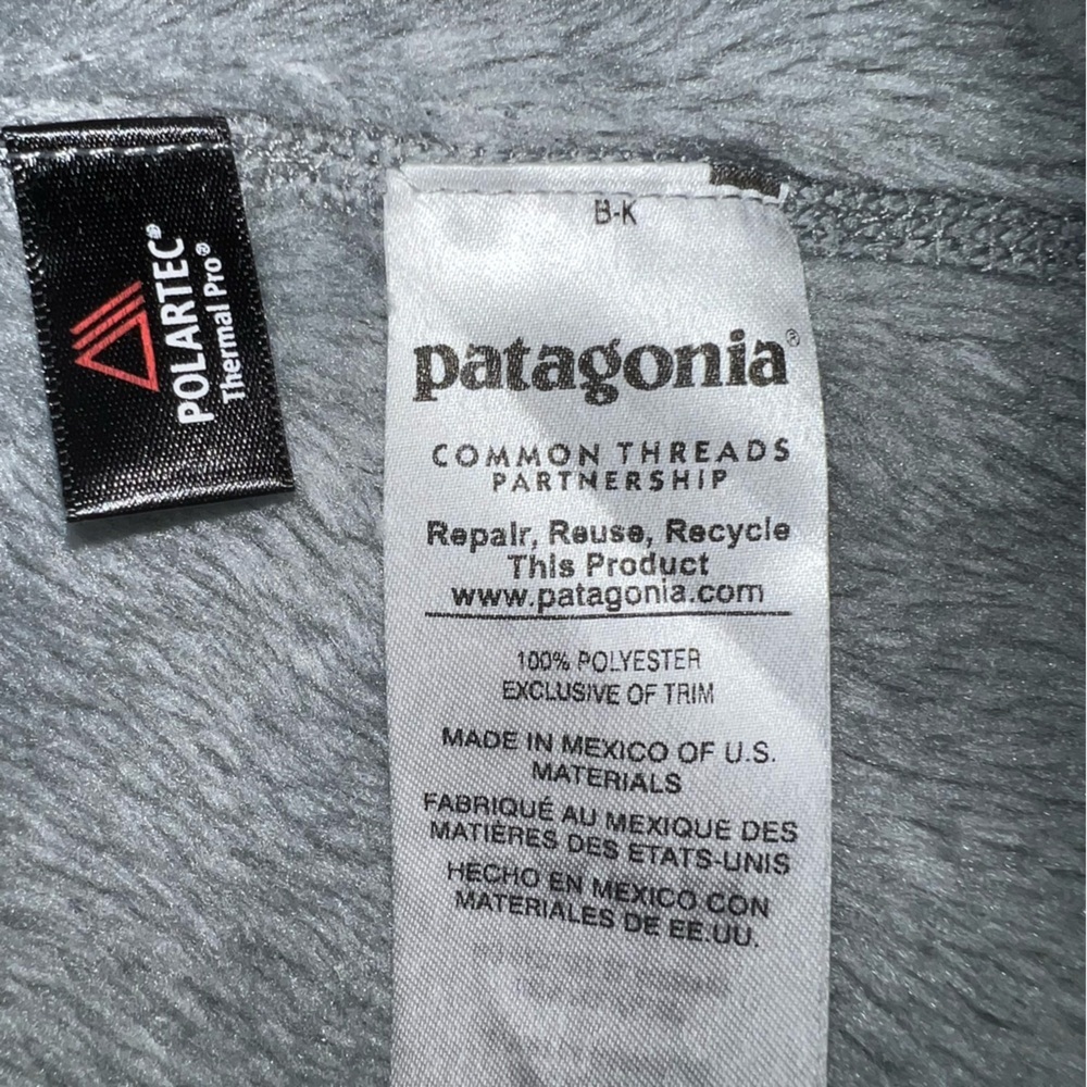 Patagonia Polartec Thermal Pro Full Zip Fleece Jacket Gray Blue Women’s XL - Picture 5 of 13